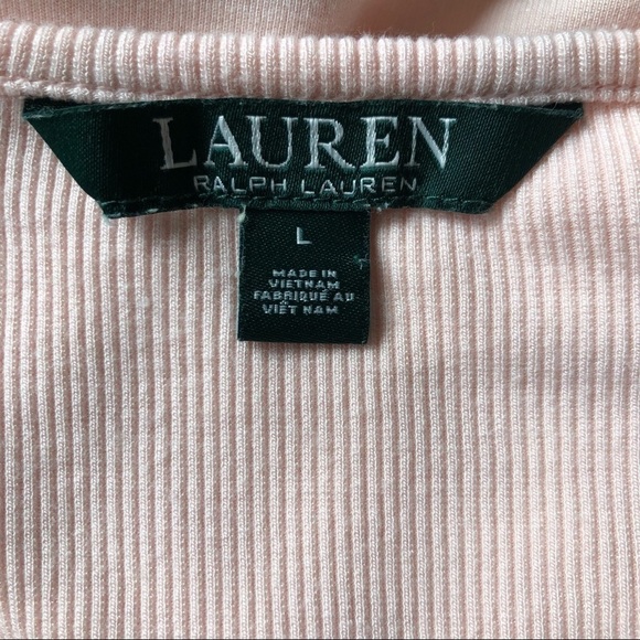 Lauren Ralph Lauren Peach Pink Pullover Large - Picture 2 of 13
